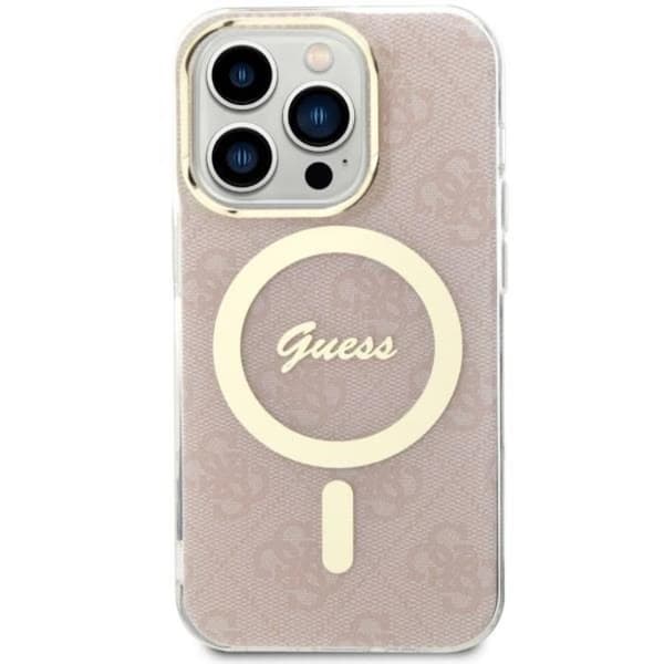 Guess iPhone 14 Pro Mobilskal MagSafe 4G - Pinkki Rosa