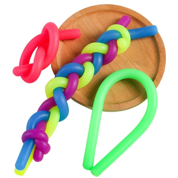 Monkey Noodles Sensorisk Fidget Legetøj - Blandede Farver 6 st 6 st