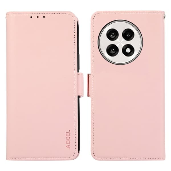 ABEEL OnePlus 13R 5G Plånboksfodral Konstläder med RFID-Skydd - Rosa