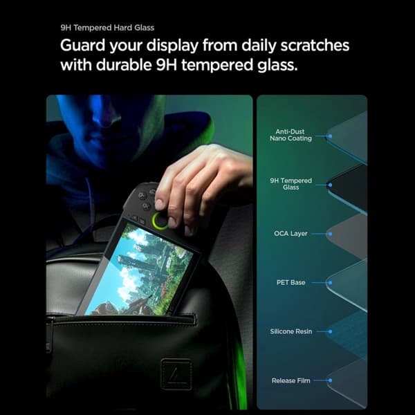 Spigen [2-Pack] Härdat Glas Skärmskydd För Rog Ally/Ally X - Clear Transparent