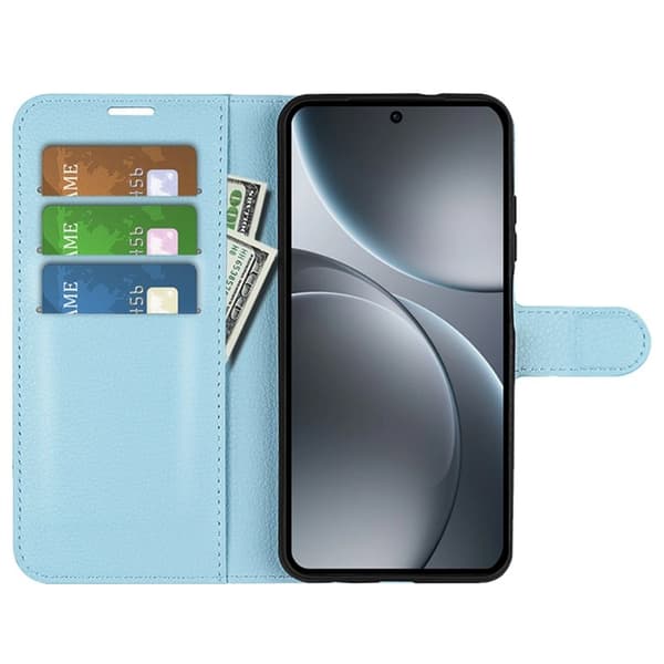AMORUS Oppo Find X9 Pro 5G Plånboksfodral Konstläder Stöd - Blå