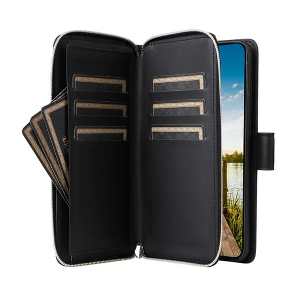 Galaxy A17 / A26 Konstläder Plånboksfodral Med Handledsrem - Svart Svart