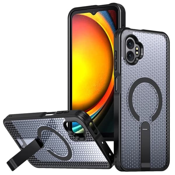 Mobilskal till Galaxy XCover 7 Pro Magsafe Grid Texture Svart