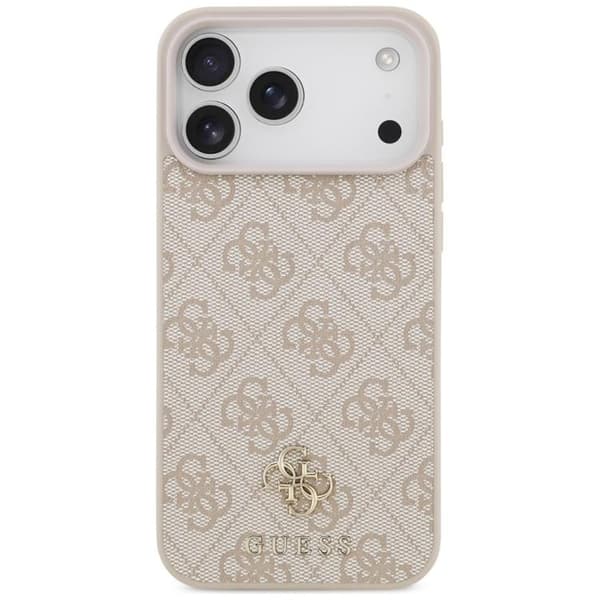 Guess Mobilskal till iPhone 17 Pro Max MagSafe 4G Small Classic Logo - Rosa Rosa