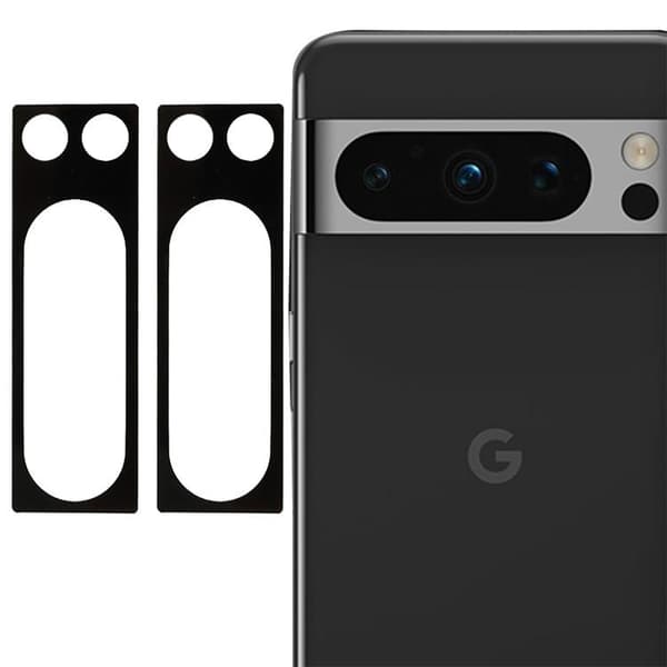 [2-PACK] Google Pixel 8 Pro hærdet glas kameralinsedæksel - sort Black