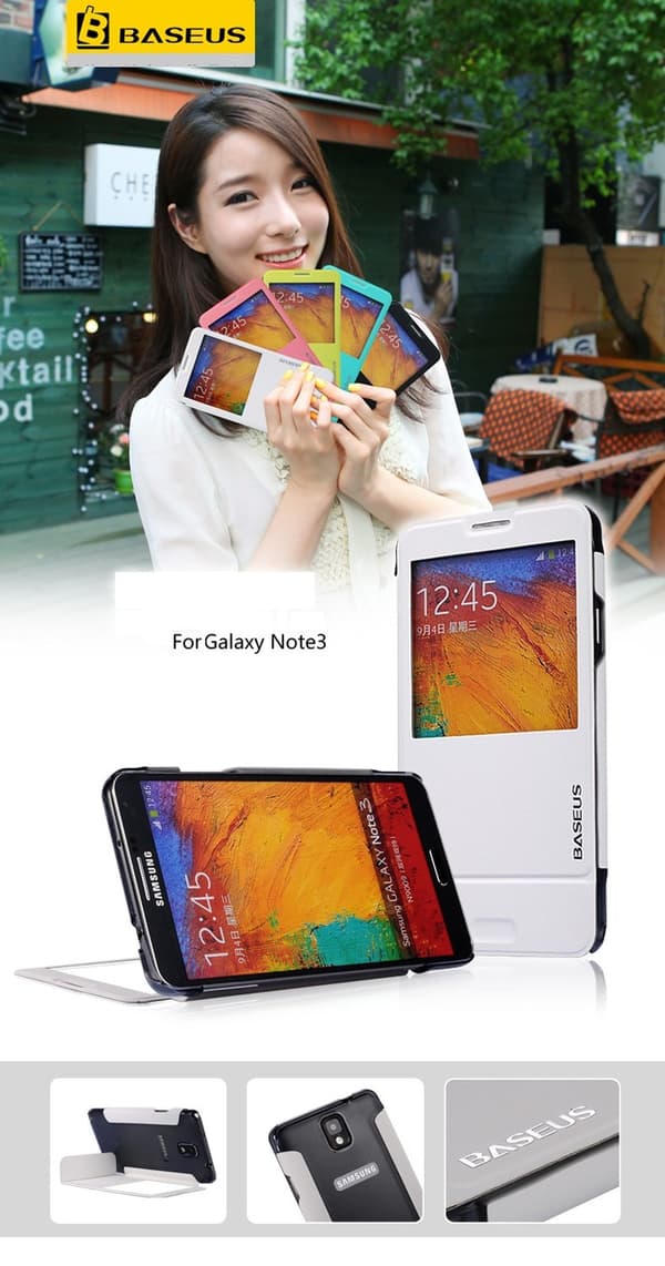 BASEUS Folio cover til Samsung Galaxy Note 3 N9000 (Turkis) Turkos