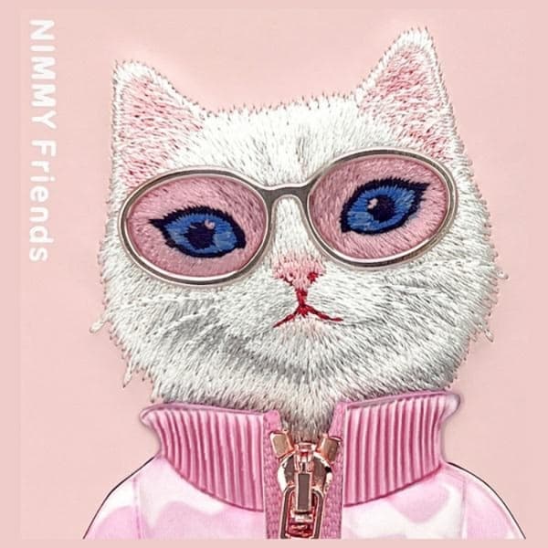 Nimmy Mobilskal till iPhone 16 Cool & Cute 2.0 Cat - Rosa Rosa