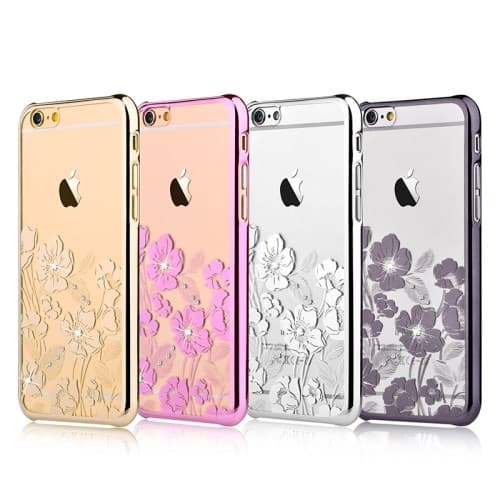 Devia-kuori, jossa Swarovski-kristalleja iPhone 6 / 6S - Magenta Rosa
