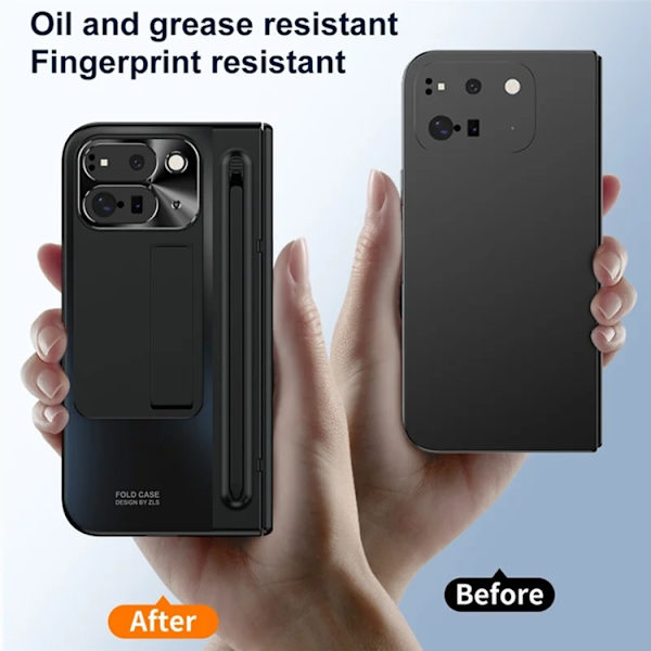 Mobilskal till Google Pixel 10 Pro Fold Kickstand Hinge PC Svart