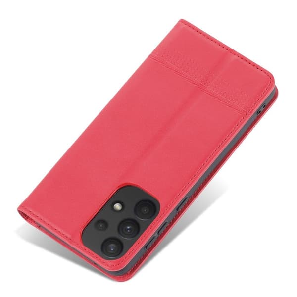 AZNS Samsung Galaxy A73 Plånboksfodral Konstläder - Röd