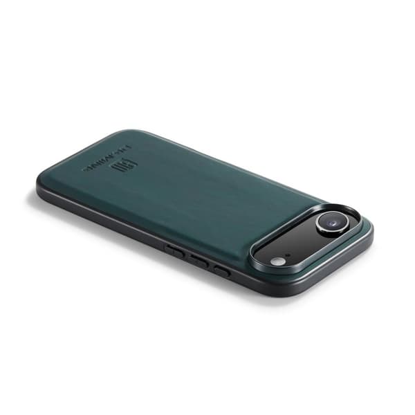 DG.MING Mobilskal till iPhone Air PU Läder Hybrid Grön