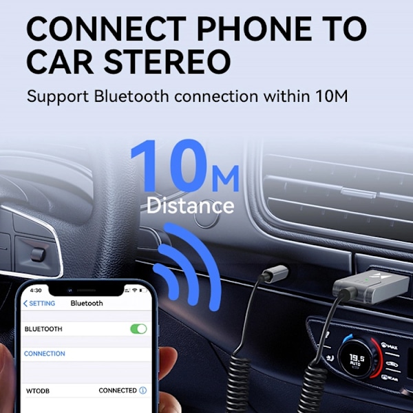 Wozinsky Bluetooth 5.3 Audio Adapter - Svart Svart