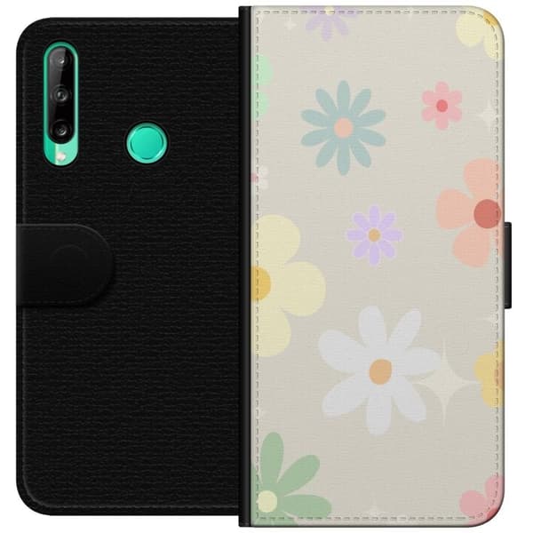 Pung Taske til Huawei P40 lite E med Fejende Blomster