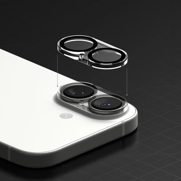 [2-pak] Ringke iPhone 17 hærdet glas kameradæksel Transparent