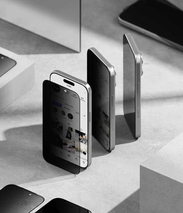 [2-Pack] Ringke Härdat Glas Skärmskydd För iPhone 18 Pro Privacy - Svart