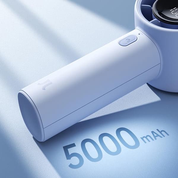 Jisulife Bärbar USB Handfläkt 5000 mAh Fan 10S - Blå Blå