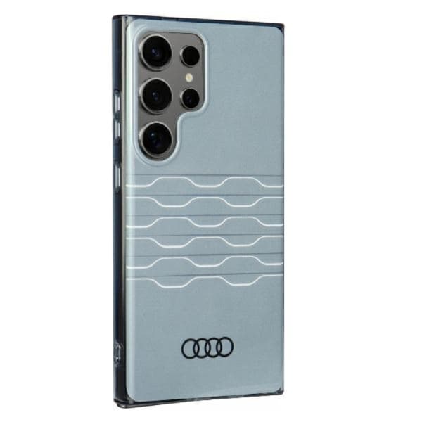Audi telefontaske til Galaxy S24 Ultra geometrisk mønster - grå Grå