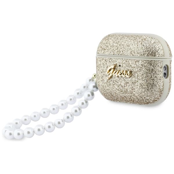 Guess AirPods Pro 3 Taske Glitter Perlerem Guld