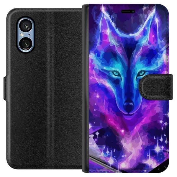 Plånboksfodral till Sony Xperia 10 VI med Neon Varg