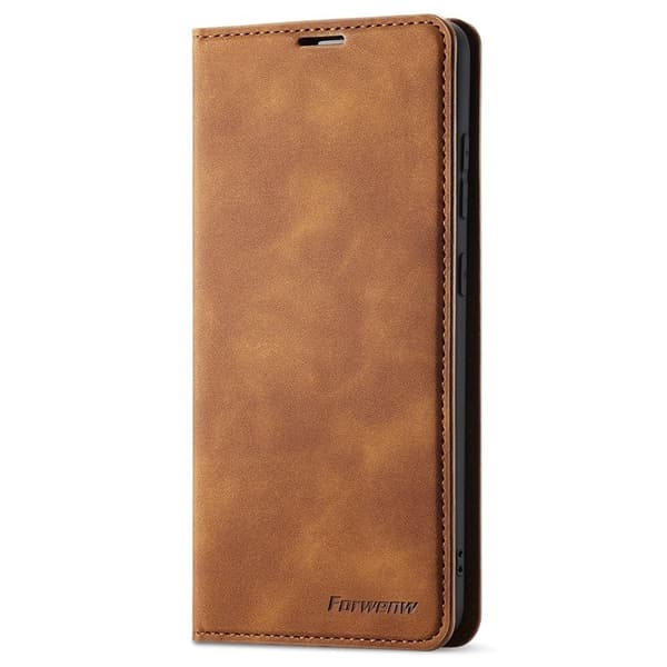 FORWENW Samsung Galaxy A33 5G Plånboksfodral Konstläder - Brun