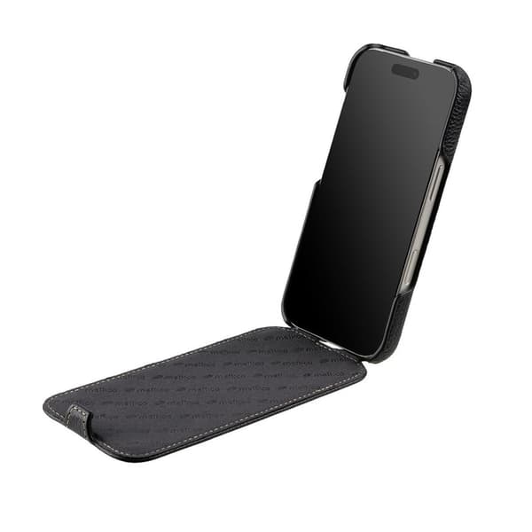 MELKCO Mobilskal till iPhone 17 Pro Max Äkta Läder + PC - Svart