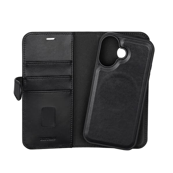 BUFFALO iPhone 17 Pung Taske MagSafe 2-i-1 3 Kort - Sort Svart