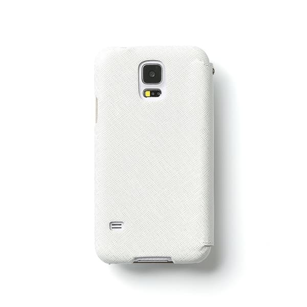 Zenus Minimal Diary Väska till Samsung Galaxy S5 - (Vit) White