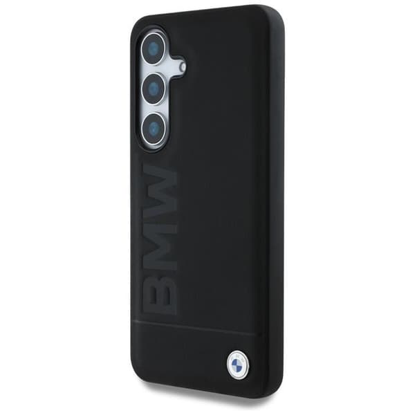 BMW telefontaske til Galaxy S25 Læder Big Wordmark - Sort Black