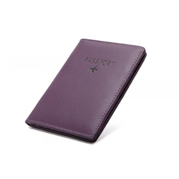 Passhållare Plånbok RFID Korthållare PU-läder - Lila