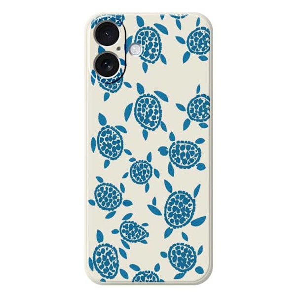 Mobilskal till iPhone 17 Turtle Pattern Straight Edge - Beige Beige