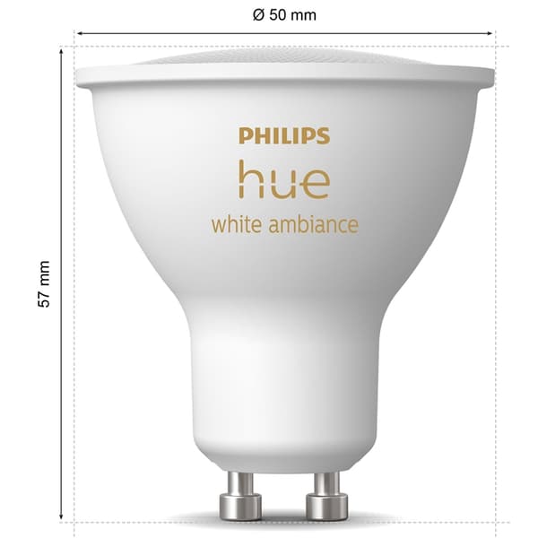 Philips Hue White Ambiance GU10 400lm 3-pack