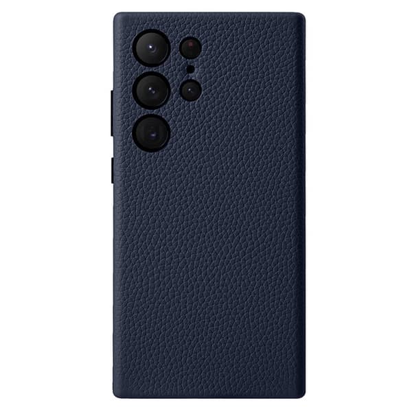 MELKCO Mobilskal till Samsung Galaxy S24 Ultra Äkta Läder + PC - Blå