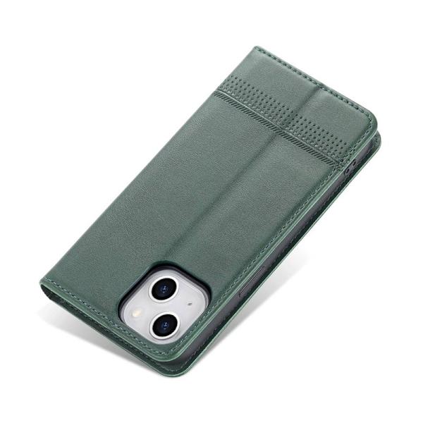 AZNS iPhone 14 Plånboksfodral Konstläder - Grön