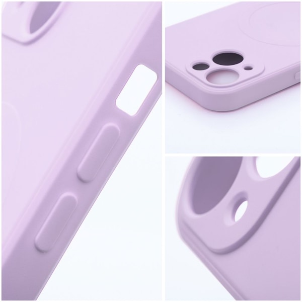 Silikon Magsafe Skal för iPhone 14 PLUS i lila färg.