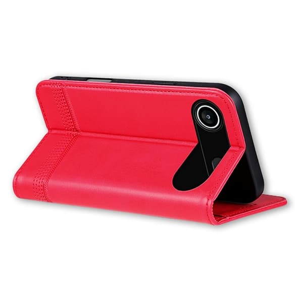 AZNS iPhone Air Plånboksfodral Konstläder - Röd