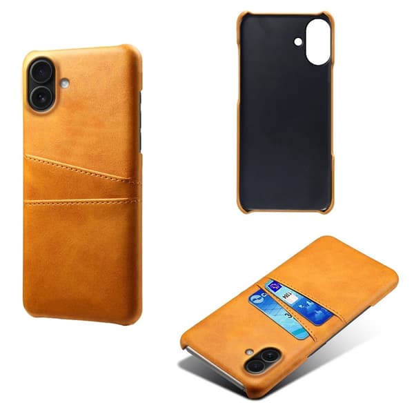 Mobilskal till iPhone 17 Korthållare Dual - Orange Orange