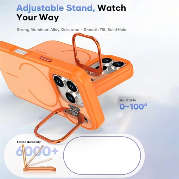 Mobilskal till iPhone 17 Pro Max MagSafe Skin-Touch Kickstand - Grå Grå