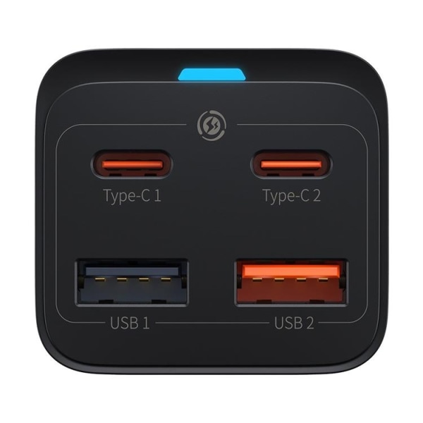 Baseus Väggladdare 2x USB-C/2x USB-A GaN3 65W - Svart