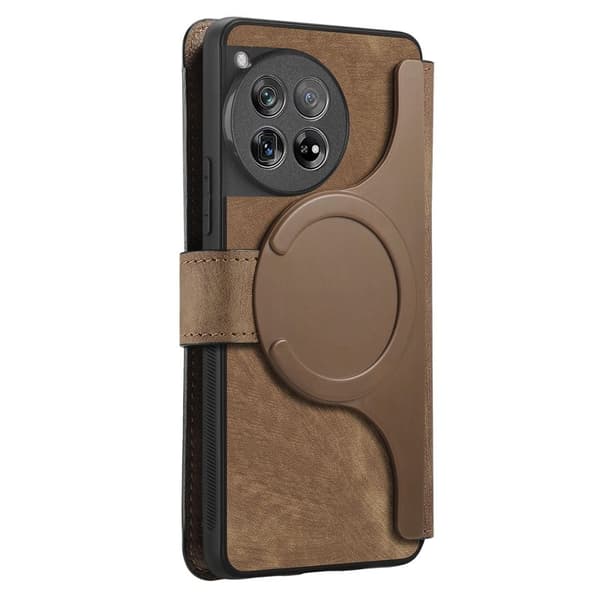CASENEO OnePlus 12 5G Plånboksfodral - Avtagbart Konstläder- Brun