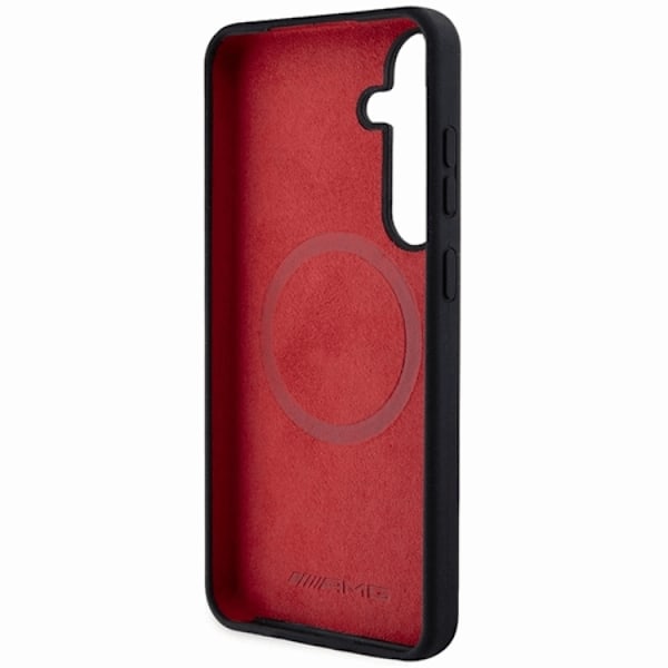 AMG Galaxy S24 Plus Mobilskal MagSafe Silikon Carbon Patter - Svart Svart