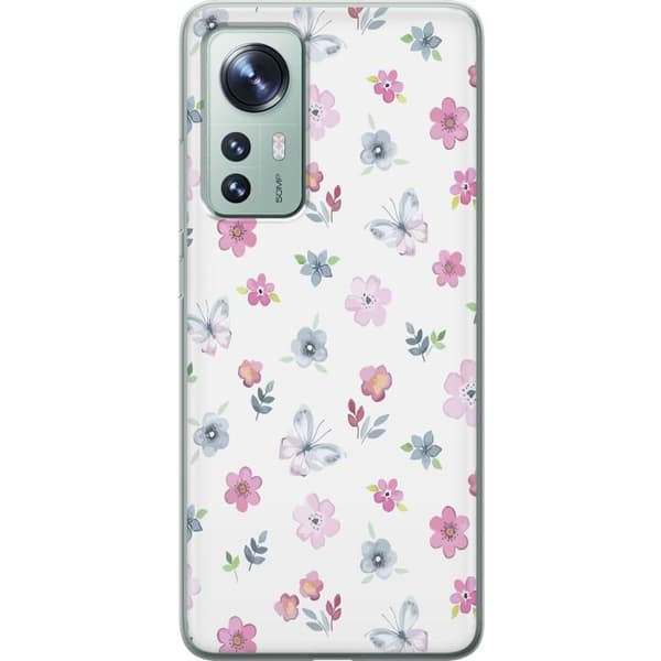 Mobilcover til Xiaomi 12 med Blomster og sommerfugle