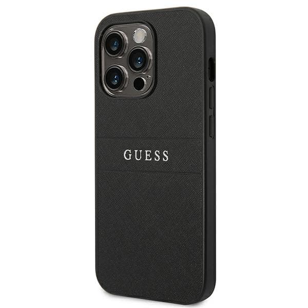 Guess Telefontaske til iPhone 14 Pro MagSafe Saffiano Rem - Sort