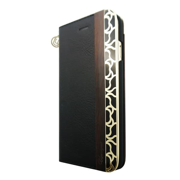 Uunique Wooden Folio iPhone 6S Black Svart