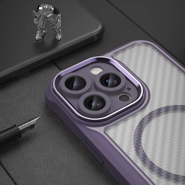 Mobilskal till iPhone 16 Pro Max MagSafe Silikon Leading - Lila Lila