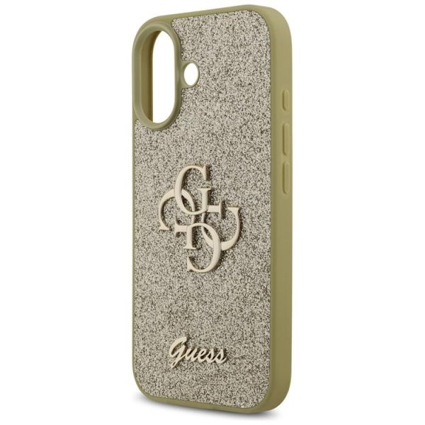 Guess Mobilskal till iPhone 17 Fixed Glitter Big 4G - Guld Guld