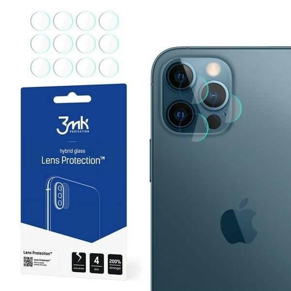 3MK iPhone 12 Pro 4 st   Kameralinskydd Transparent