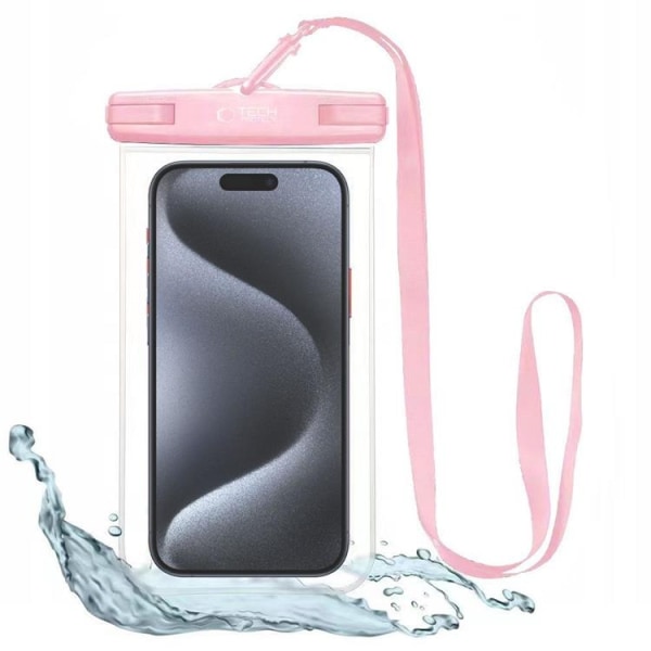 Tech-Protect UWC7 Vandtæt Universal Mobilcover 6.9\" - Rosa