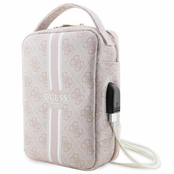 Guess Organizer Taske 4G Printed Stripes - Rosa Rosa