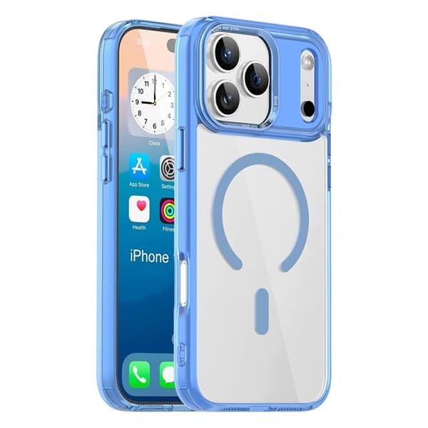 Mobilskal till iPhone 17 Pro MagSafe Transparent TPU+PC - Blå Blå