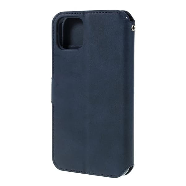 AZNS Leather Stand Plånboksfodral iPhone 11 6.1 tum - Konstläder - Blå
